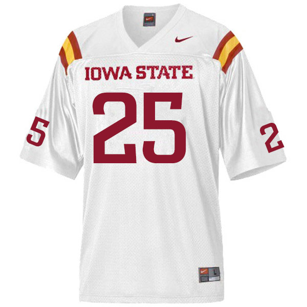 Iowa State Cyclones Men's #25 T.J. Tampa Nike NCAA Authentic White College Stitched Football Jersey CO42R46NG